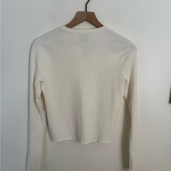 Reformation
Joanne Crop Organic
Cotton Blend Rib
Cardigan Ivory Women Medium NWT - Picture 7 of 7
